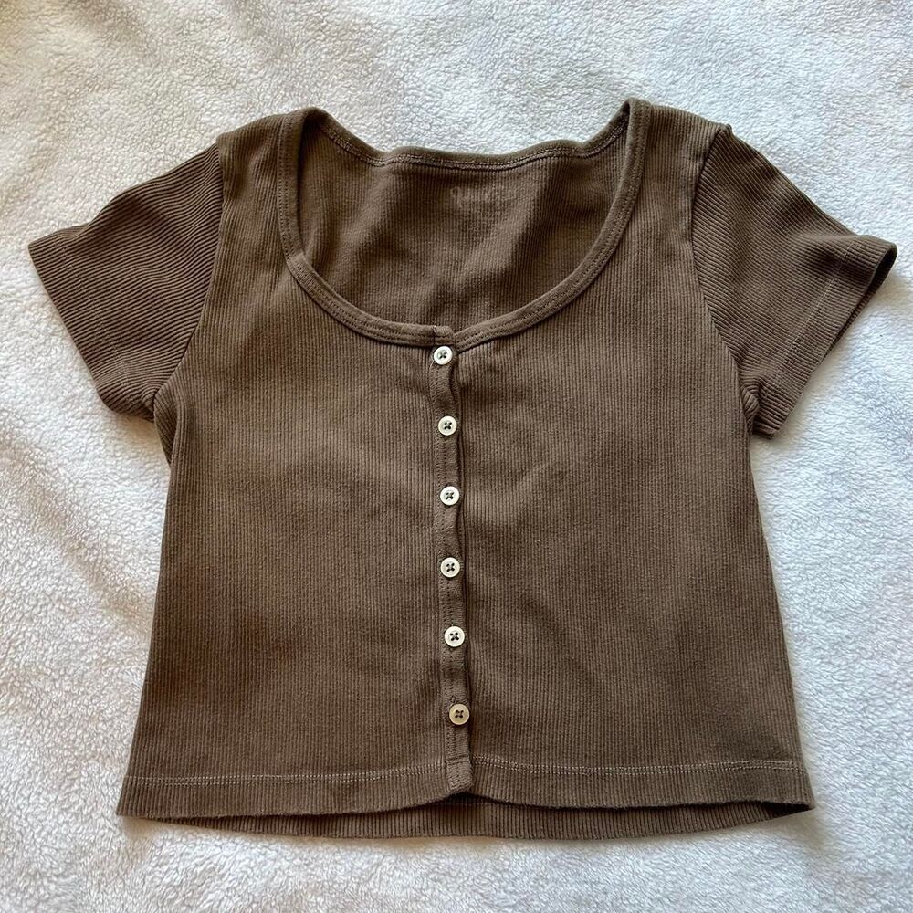 Brandy-melville Women's Brown top